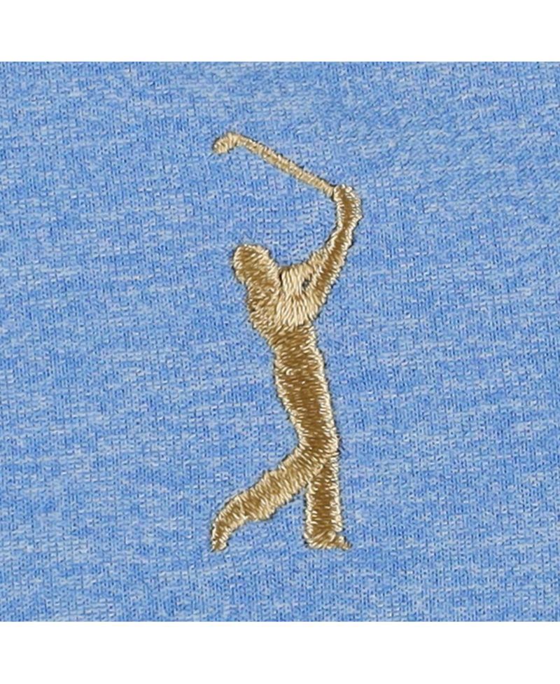 Women's Light Blue THE PLAYERS Melange Raglan Perth Quarter-Zip Top