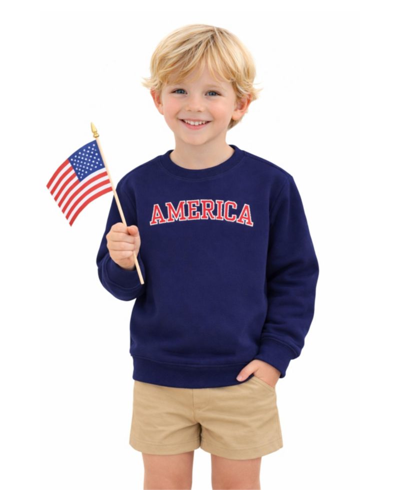 Kids Bits and Bows Little/Big Unisex America Sweatshirt