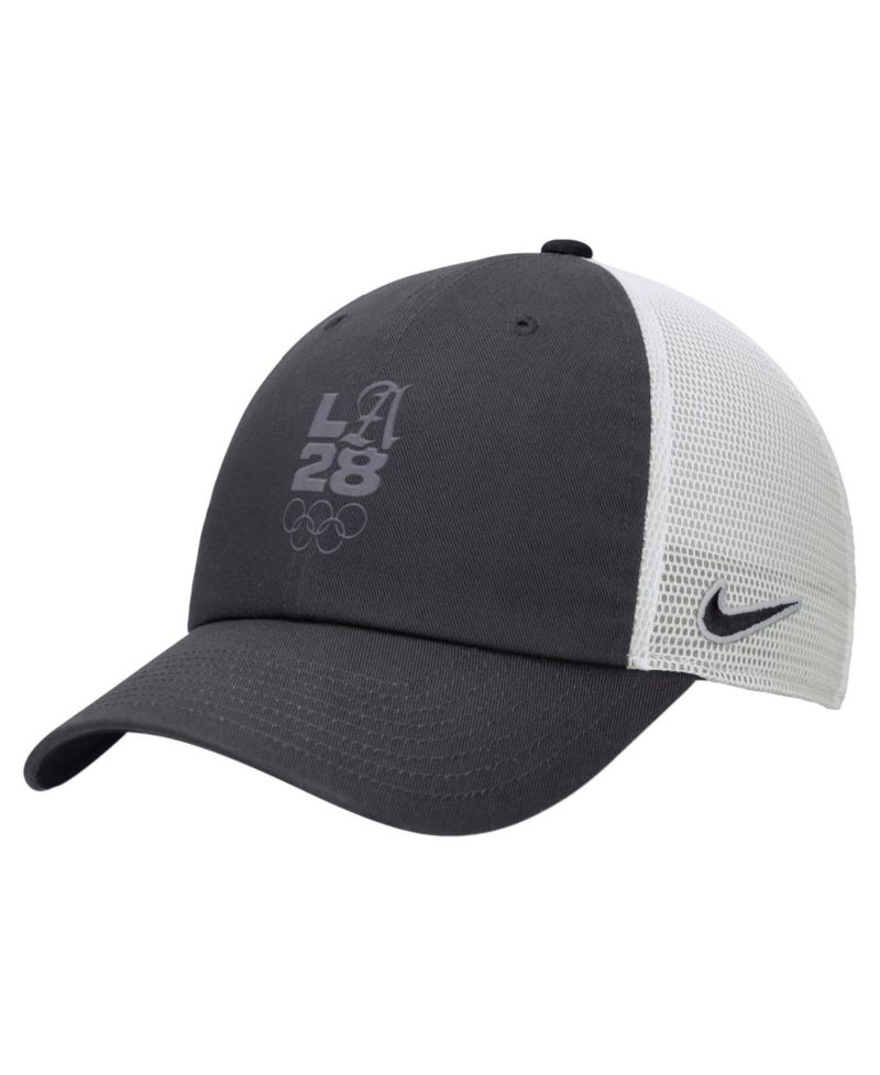 Men's Anthracite/White LA28 Summer Olympics Club Trucker Adjustable Hat