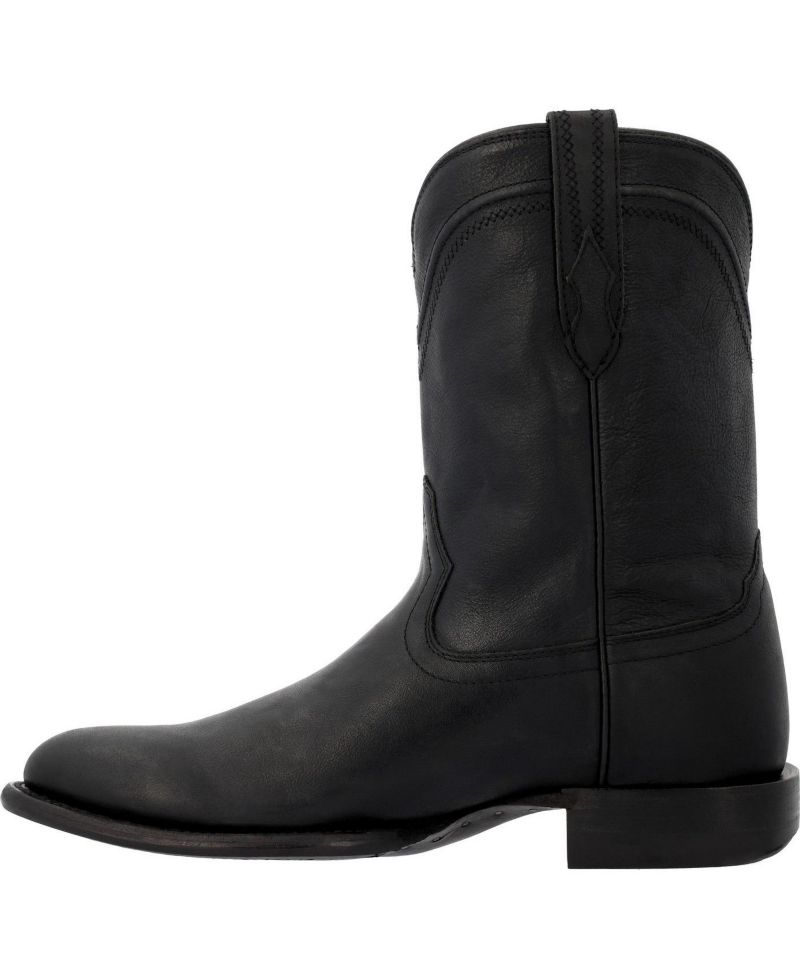 Men's Santa Fe Pull-On Round-Toe Western Boots