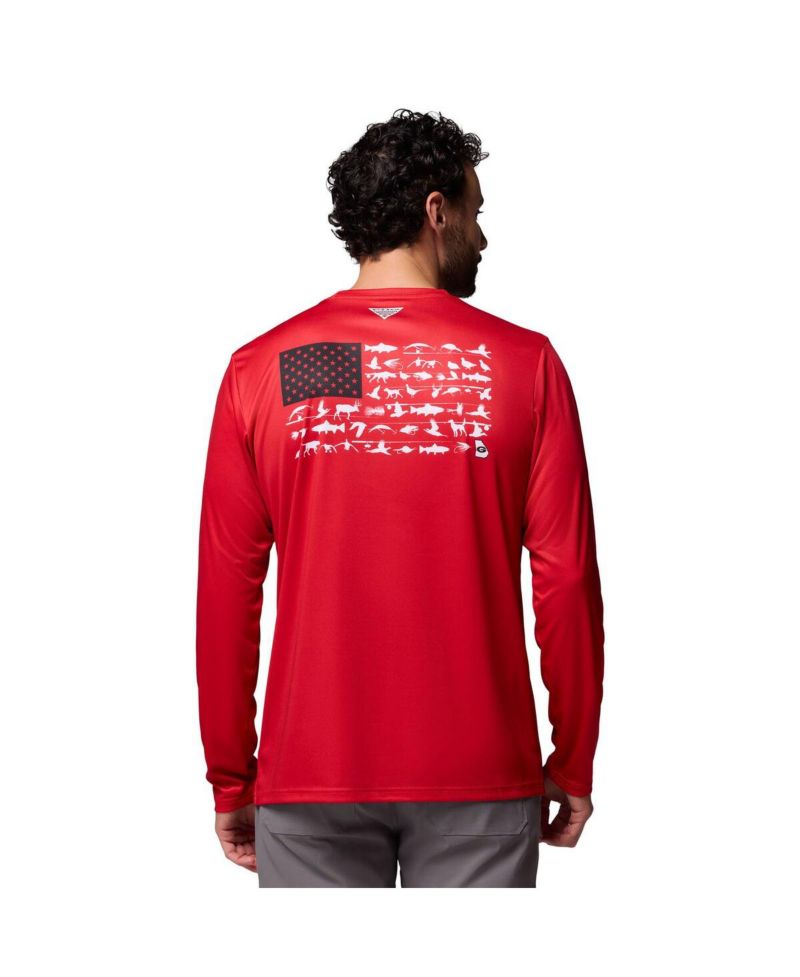 Men's Red Georgia Bulldogs PHG Terminal Shot Long Sleeve T-Shirt