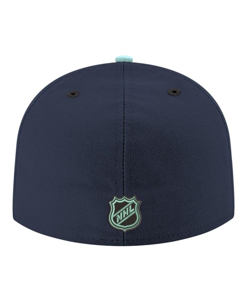 Men's Navy Seattle Kraken Core Logo Two-Tone 59FIFTY Fitted Hat