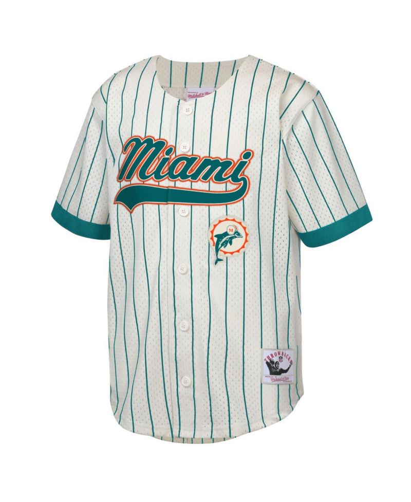 Big Boys and Girls Dan Marino Cream Miami Dolphins Retired Player Name & Number Baseball Jersey