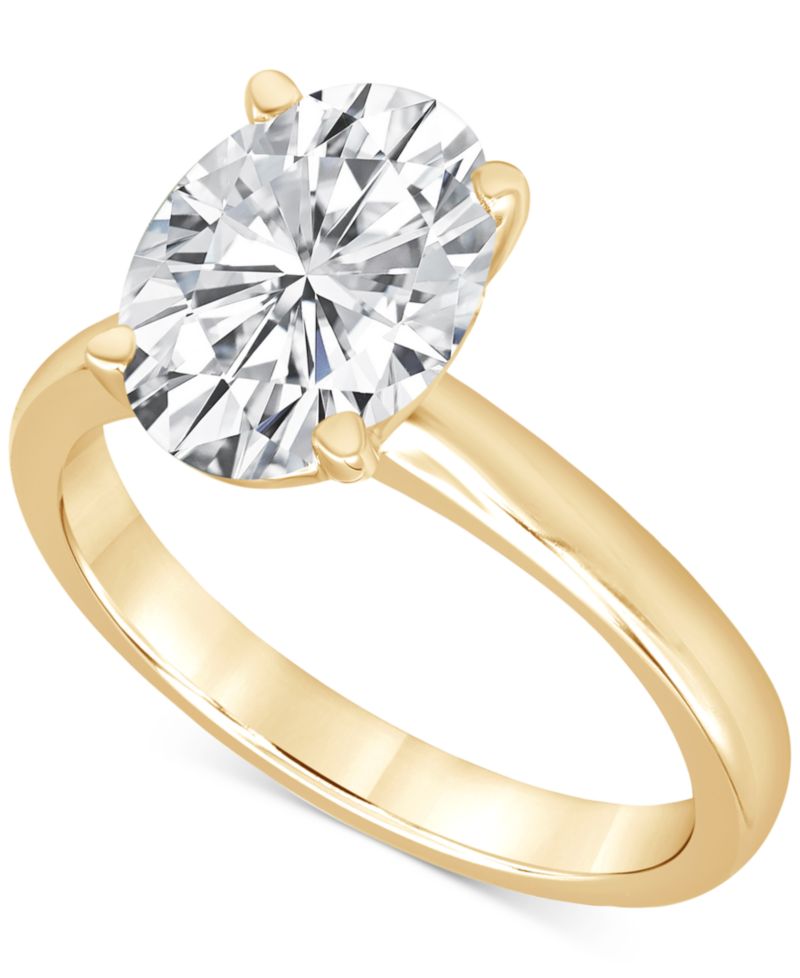 Certified Lab Grown Diamond Oval Solitaire Engagement Ring (4 ct. t.w.) in 14k Gold
