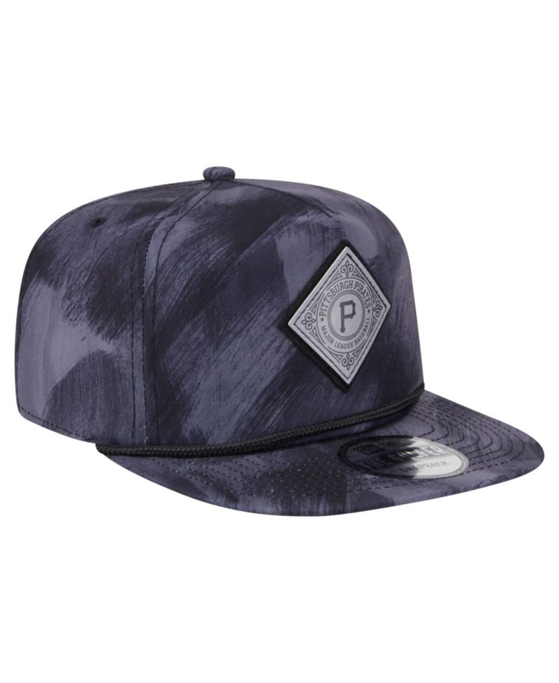 Men's Navy Pittsburgh Pirates Printed Golfer Snapback Hat