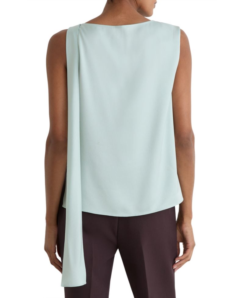 Women's Hanna Cowl Neck Satin Sleeveless Top