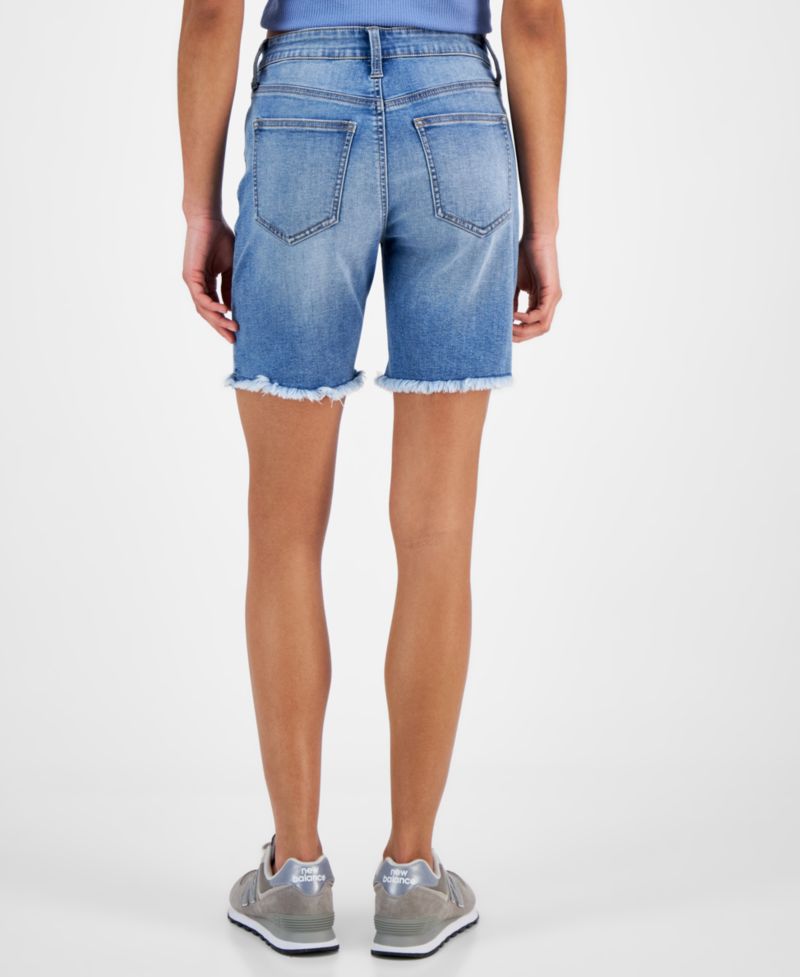 Juniors' High-Rise Bermuda Shorts