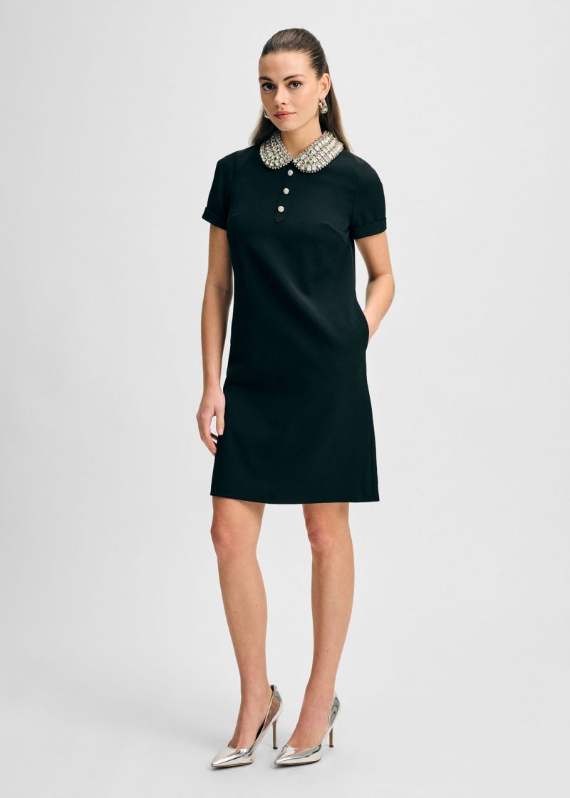 Women's Jewel Collar Cad Shift Dress