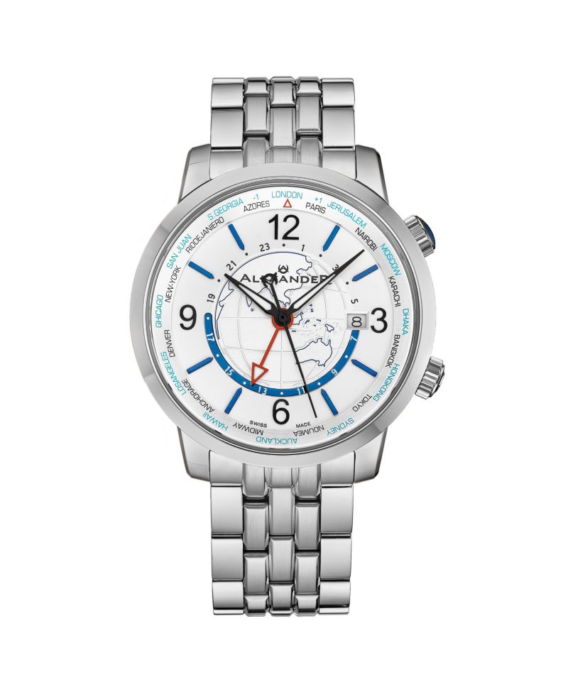 Journeyman 2 Men s Swiss Made Quartz Watch Silver Dial Stainless Steel Case and Bracelet Sapphire Crystal 42mm Round 50M Water Resistant