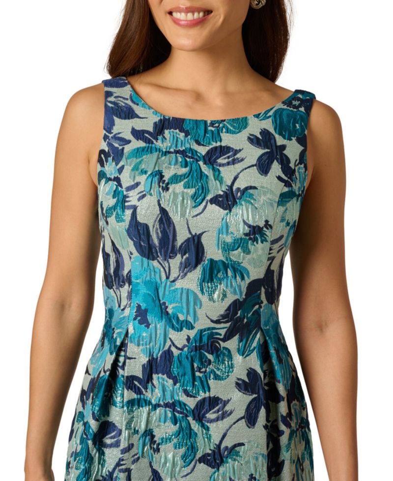 Petite Sleeveless Boat Neck Dress