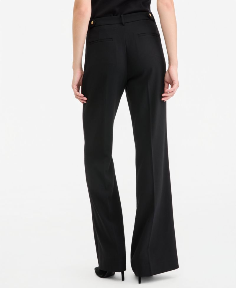 Women's Cecelia Wide-Leg High-Waisted Crepe Pants