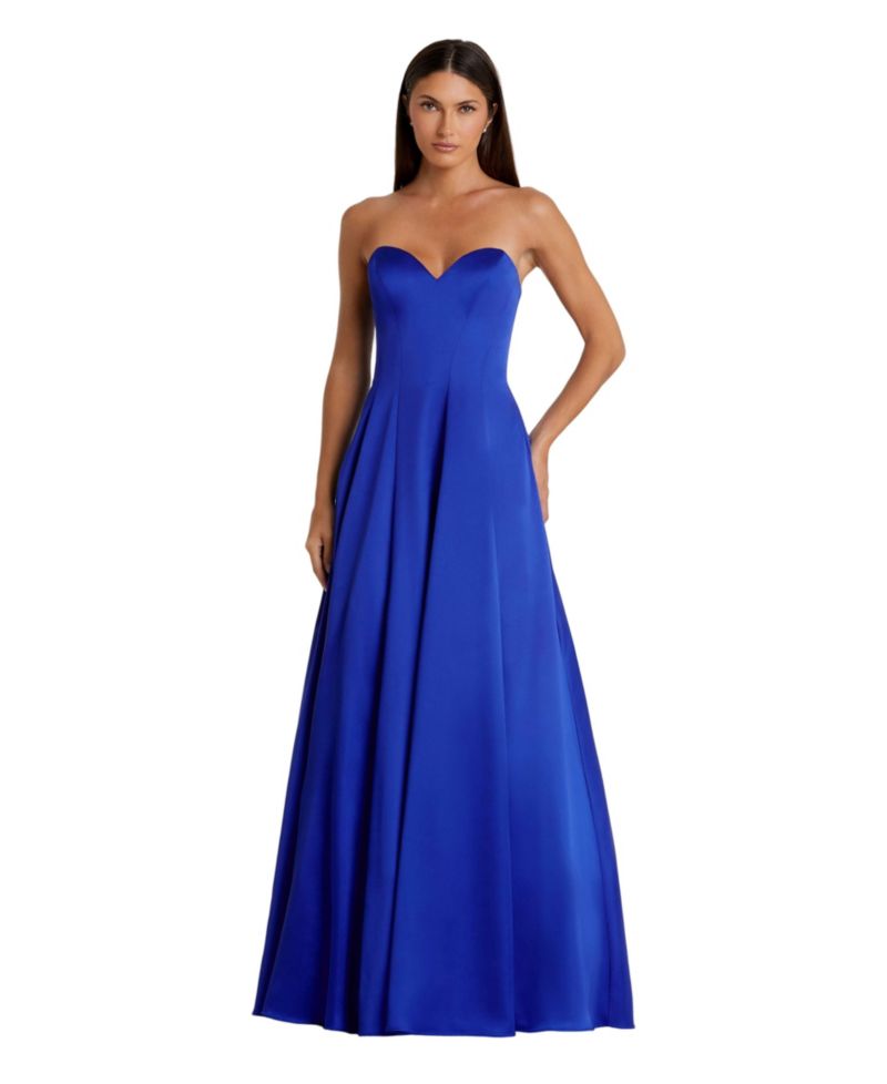 Women's Strapless Sweetheart Bow-Back Ball Gown