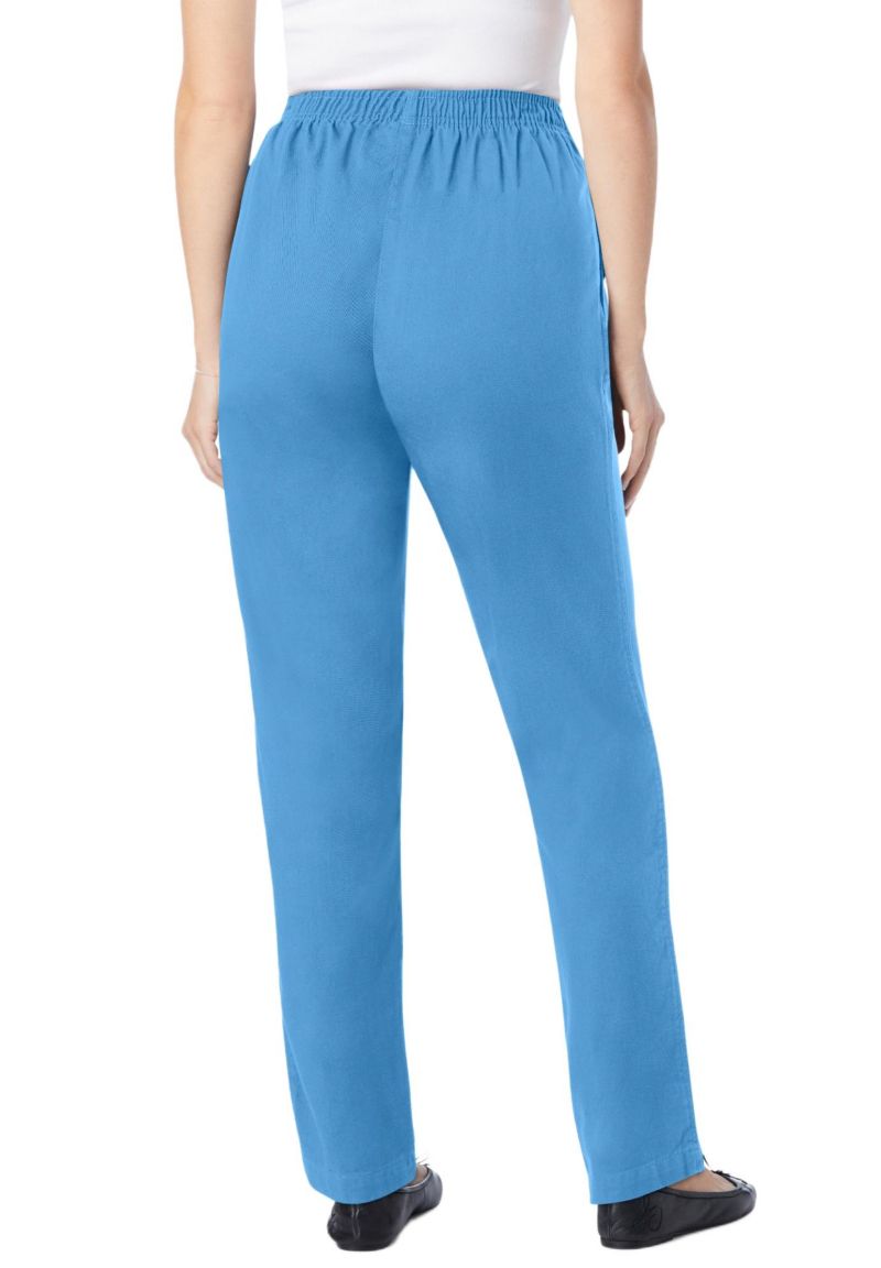 Women's Within Tall Straight-Leg All-Cotton Denim Pull-On 7-Day Elastic-Waist Jeans