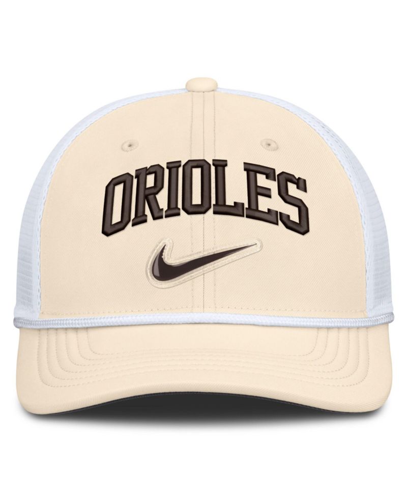 Men's Natural/White Baltimore Orioles Rise Dri-FIT Trucker Adjustable Hat