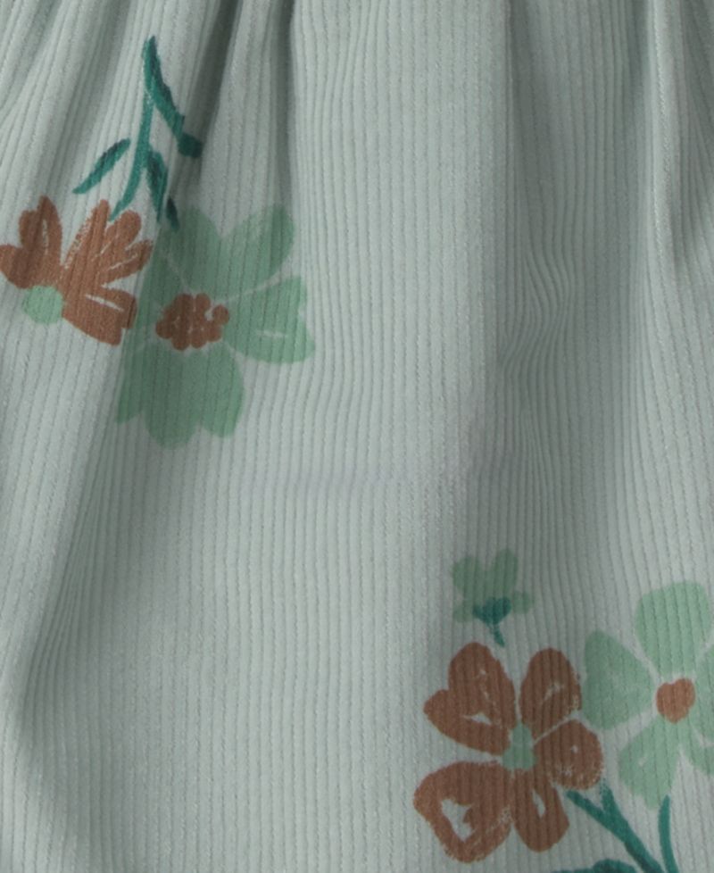 Baby Girls' T-Shirt, Floral Corduroy Dress and Tights, 3-Piece Set