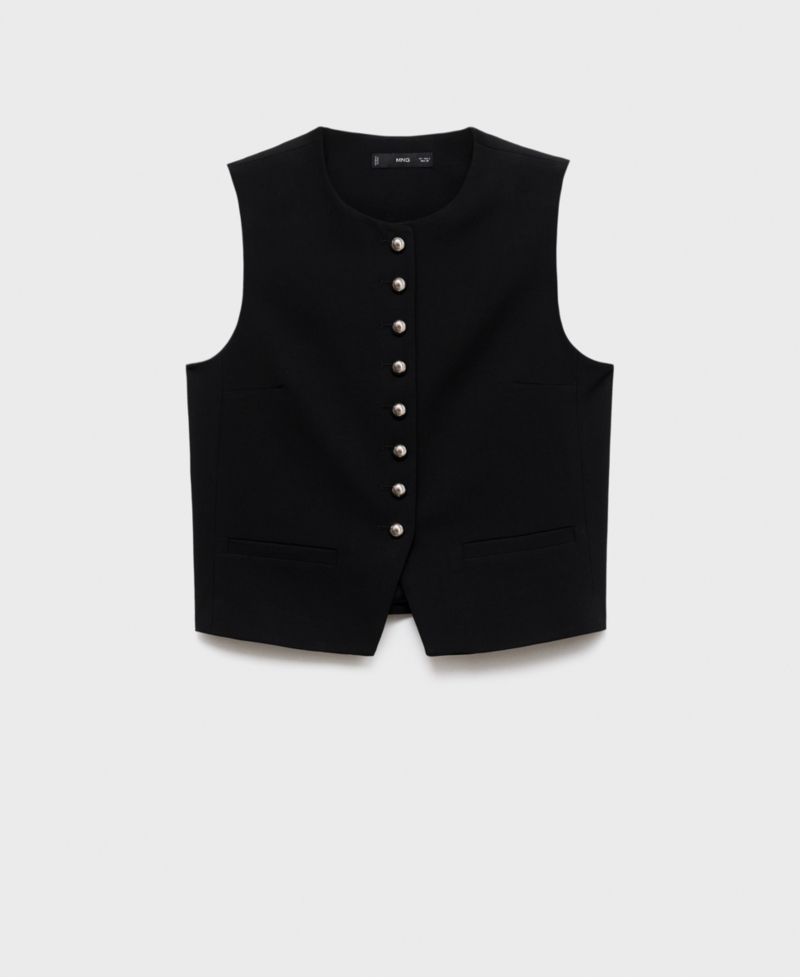 Women's Jewel Buttons Vest
