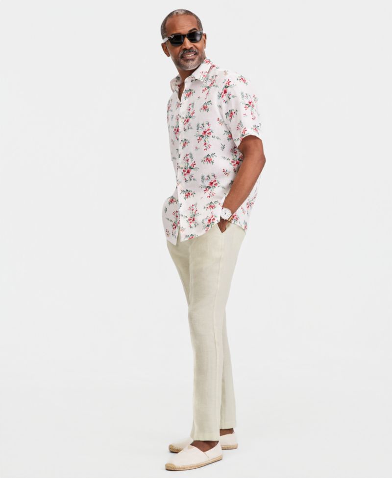 Men's Short-Sleeve Linen Shirt