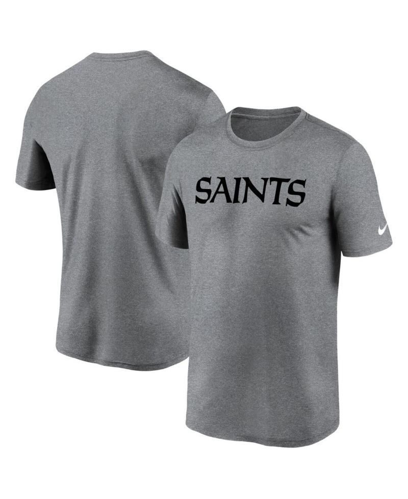 Men's Heather Gray New Orleans Saints Legend Wordmark T-Shirt