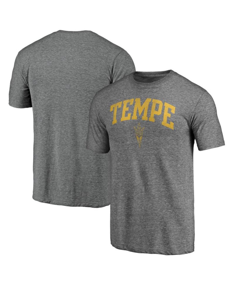 Men's Heather Gray Arizona State Sun Devils Arched City Tri-Blend T-Shirt