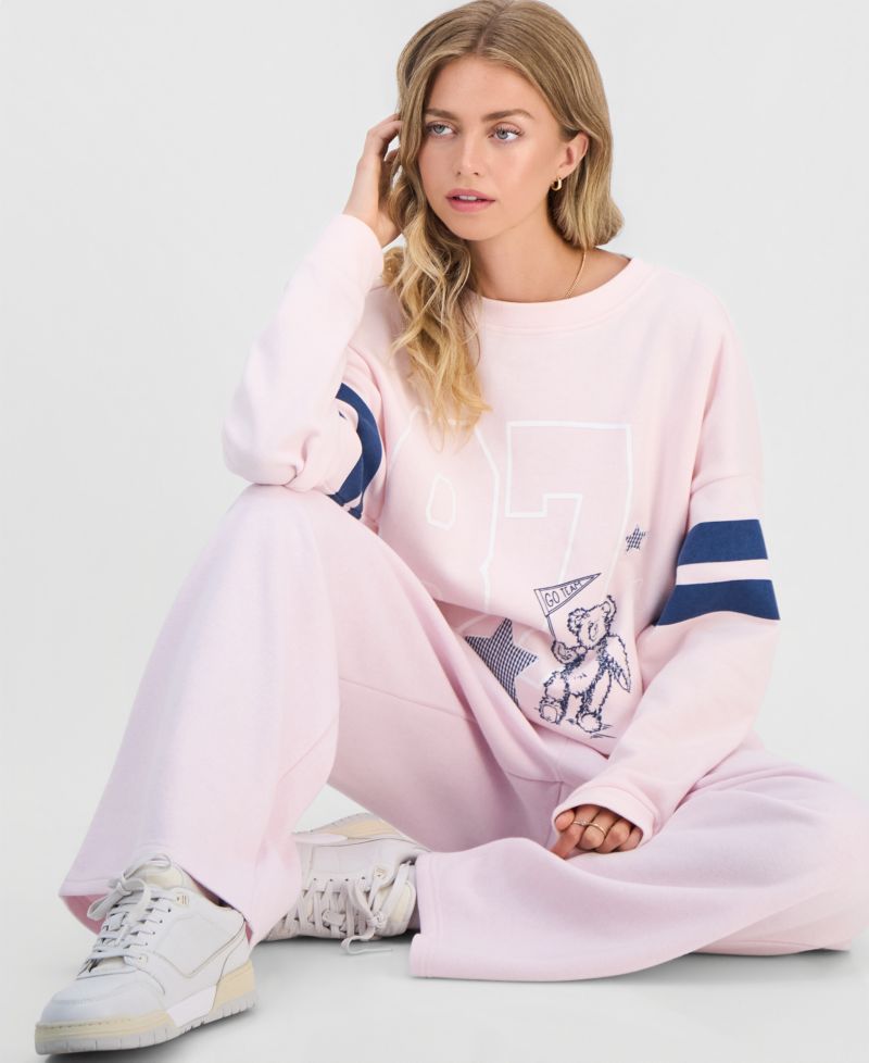 Juniors' Varsity Applique Crewneck Sweatshirt