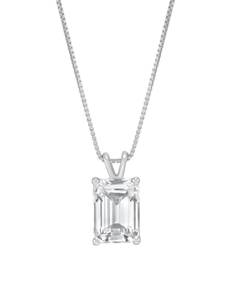 IGI Certified Lab-Grown Diamond Solitaire Pendant Necklace (2 ct. t.w.) in 14k White or Yellow Gold