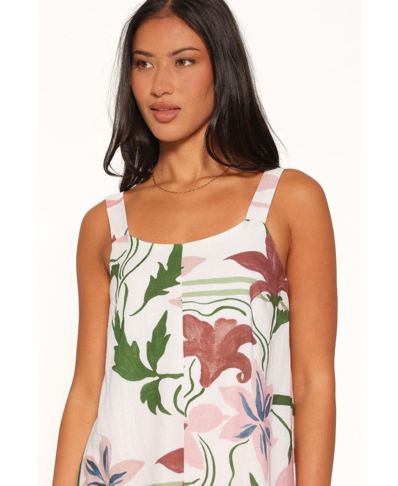Women's Farlie Square-Neckline Floral-Print Sleeveless Mini Dress