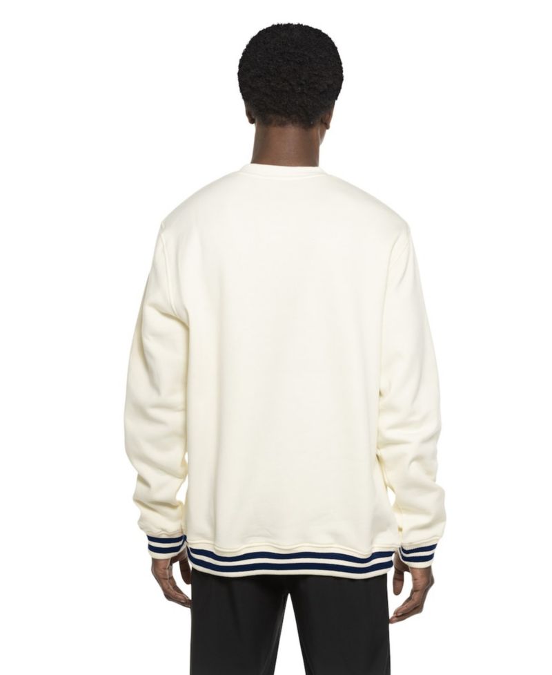 Men's White New York Yankees Throwback Sweatshirt