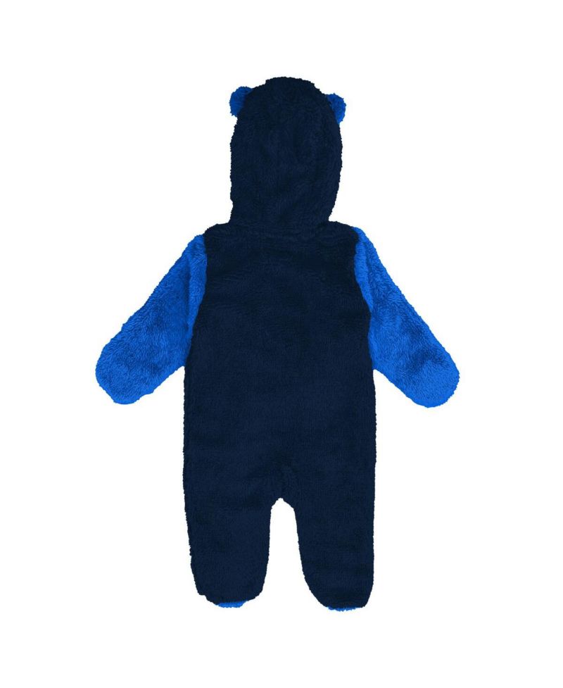 Newborn Navy Dallas Mavericks Stay Napping Fleece Bunting Full-Zip Hooded Sleeper