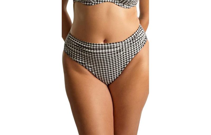 Women's Gingham High Cut Bikini Bottom