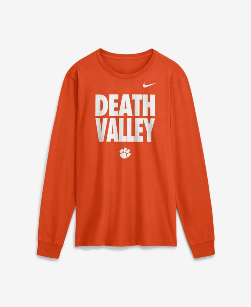 Men's Orange Clemson Tigers 2026 Sideline Slogan Dri-FIT Long Sleeve T-Shirt