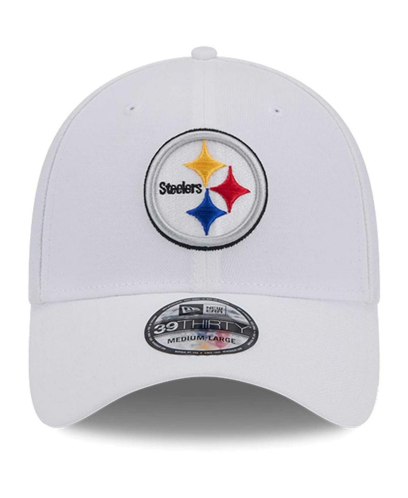 Men's White Pittsburgh Steelers Main 39Thirty Flex Hat