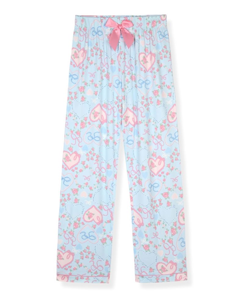 Girls' 7-16 Milky Print Coat Pajama with matching Scrunchie, 3-Piece Set