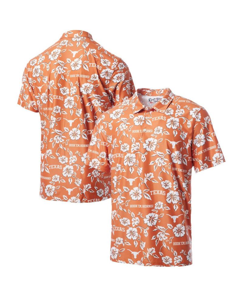 Men's Burnt Orange Texas Longhorns Pua Performance Polo Shirt