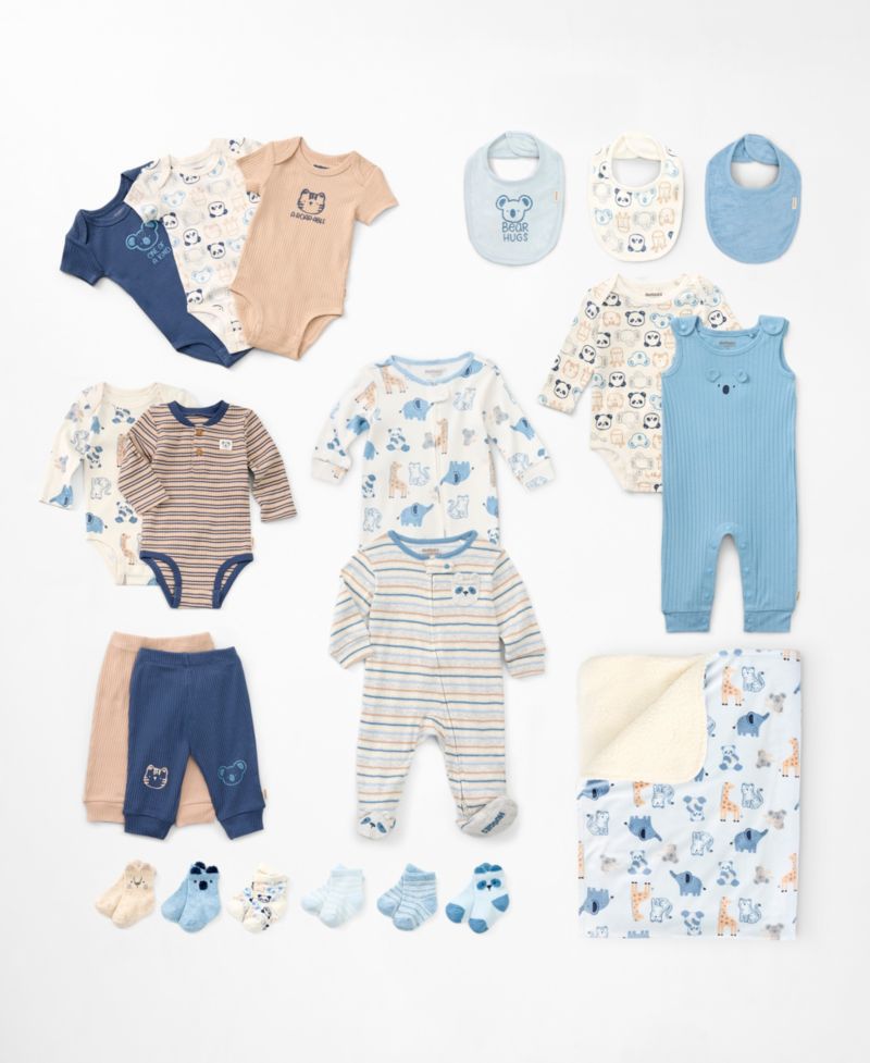 Baby Boys' Babywear Long-Sleeve Footed Coverall