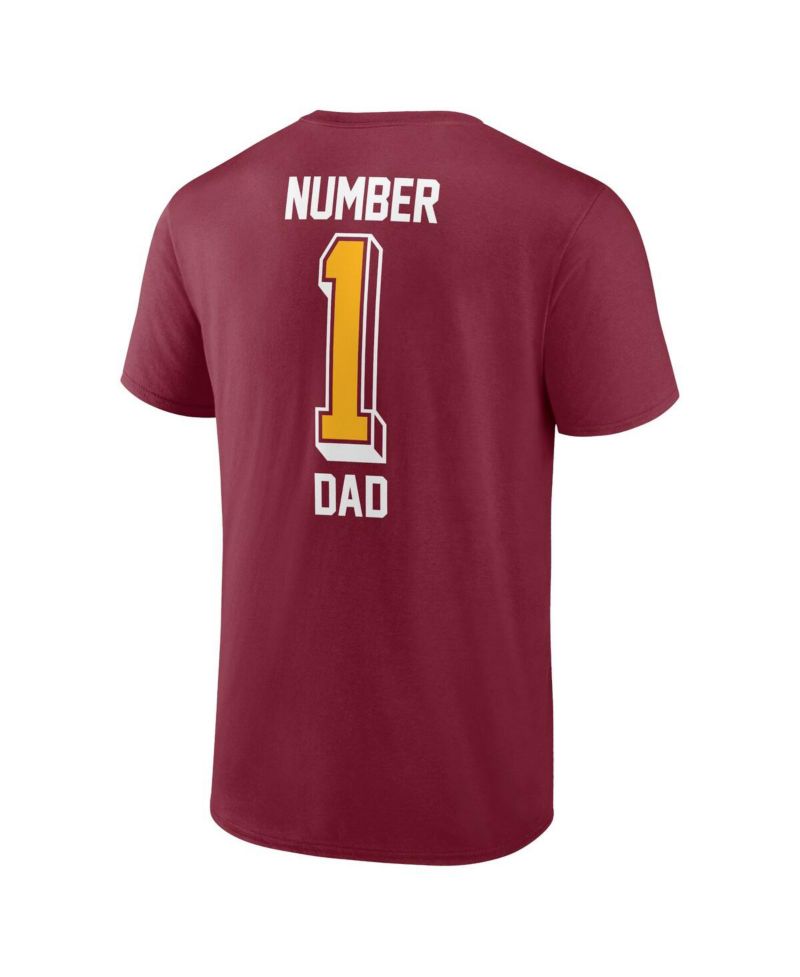Men's Burgundy Washington Commanders Team #1 Dad T-Shirt