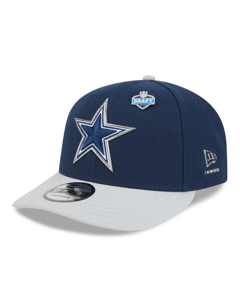 Men's Navy/Silver Dallas Cowboys 2026 NFL Draft On Stage Pre-Curved 9FIFTY Snapback Hat