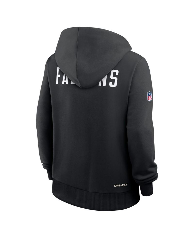 Women's Black Atlanta Falcons Throwback Sideline Standard Issue Dri-FIT Hoodie