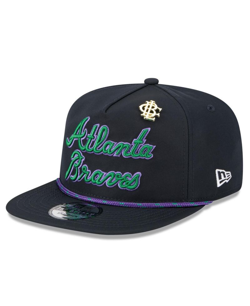 Men's Navy Atlanta Braves 2025 Big League Chew Golfer Snapback Hat