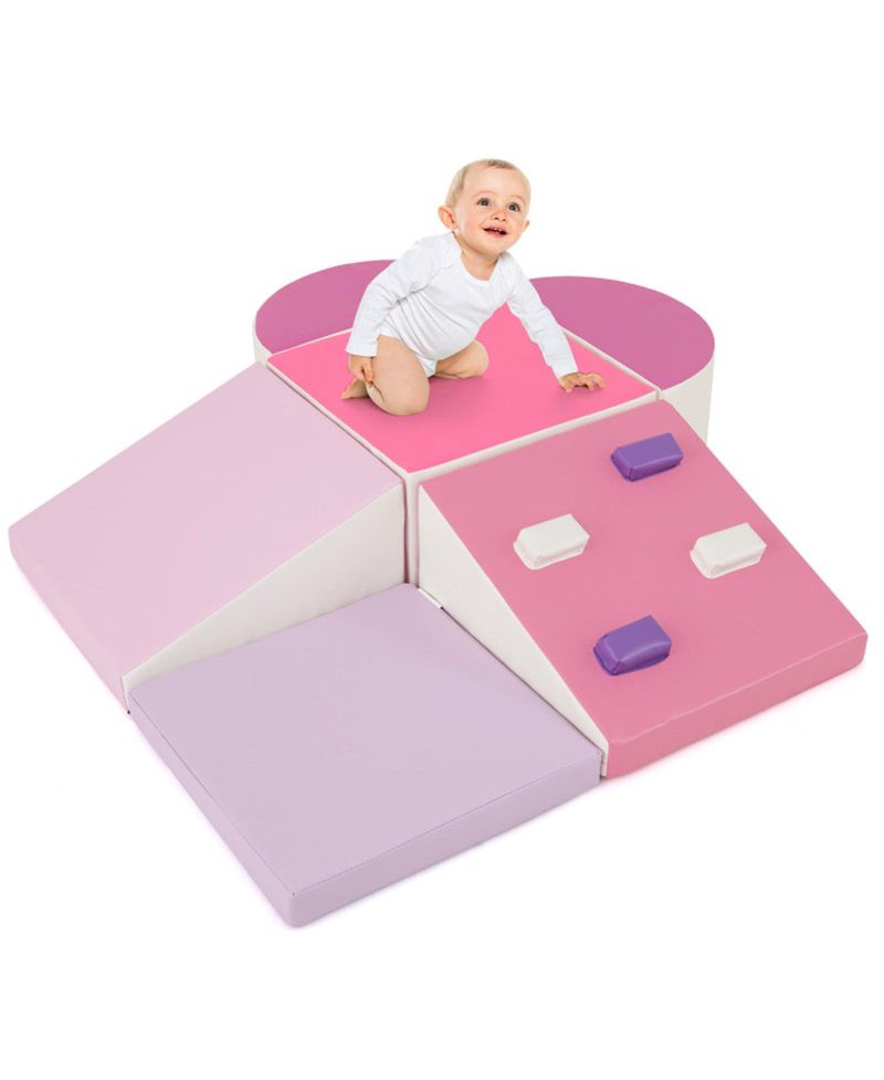 Toddler Standard Soft-Foam Climbing Triangle Ramp 6-Piece Play Set