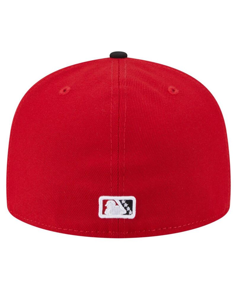 Men's Red/Black Richmond Flying Squirrels Authentic Collection 59FIFTY Hat