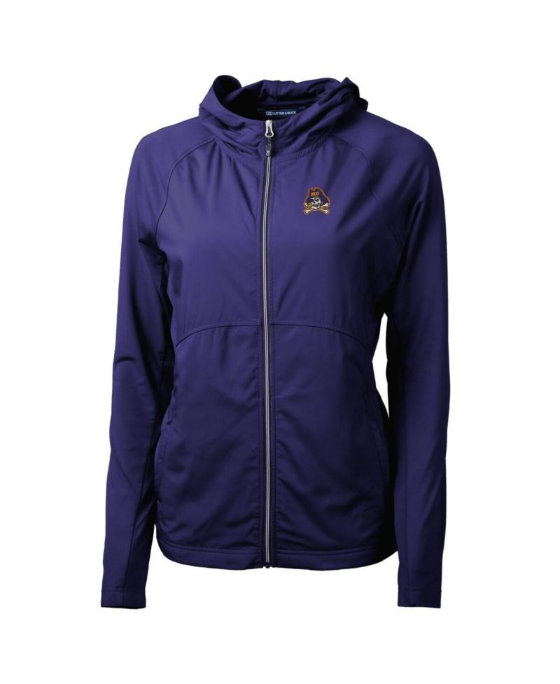 Women's Purple ECU Pirates Adapt Eco Knit Full-Zip Hoodie