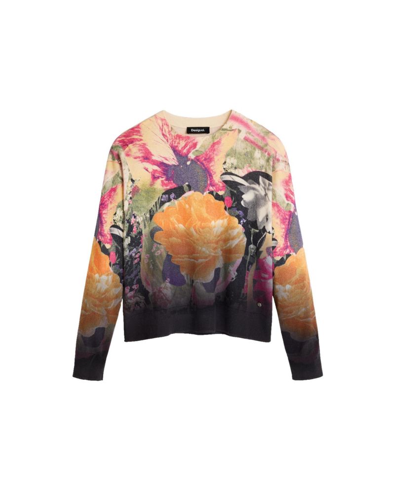 Women's Lacroix Floral-Print Long-Sleeve Sweater