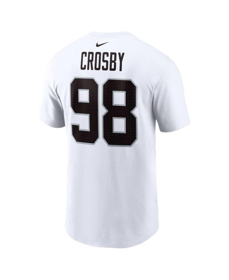 Men's Maxx Crosby White Las Vegas Raiders Player Name and Number T-shirt