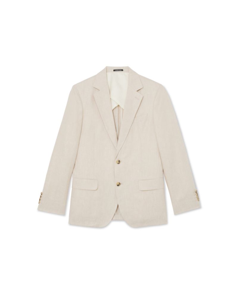Men's Atlantic Tailored-Fit Single-Breasted Linen-Twill Blazer