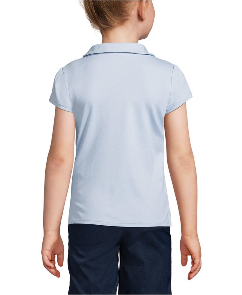 School Uniform Girls Short Sleeve Peter Pan Collar Polo Shirt