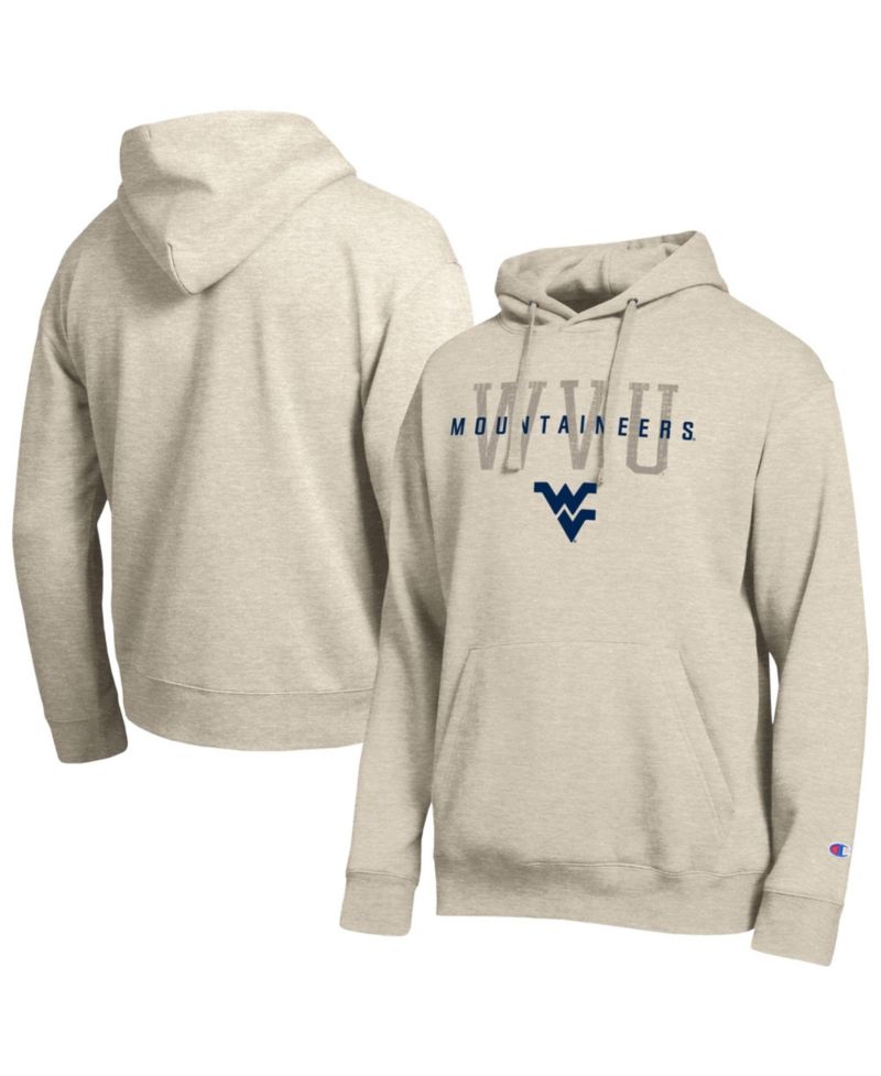 Men's West Virginia Mountaineers All-Star Neutral Stack Relaxed-Fit Fleece-Lined Hoodie