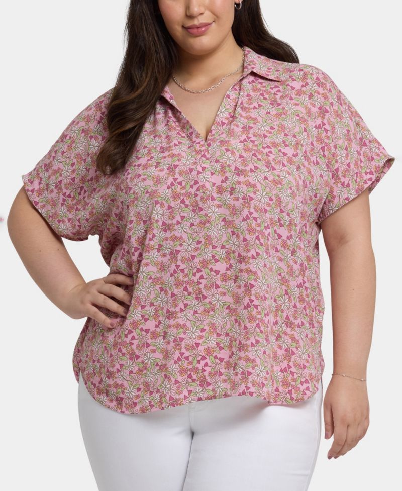 Plus Size Becky Short Sleeve Pullover Top