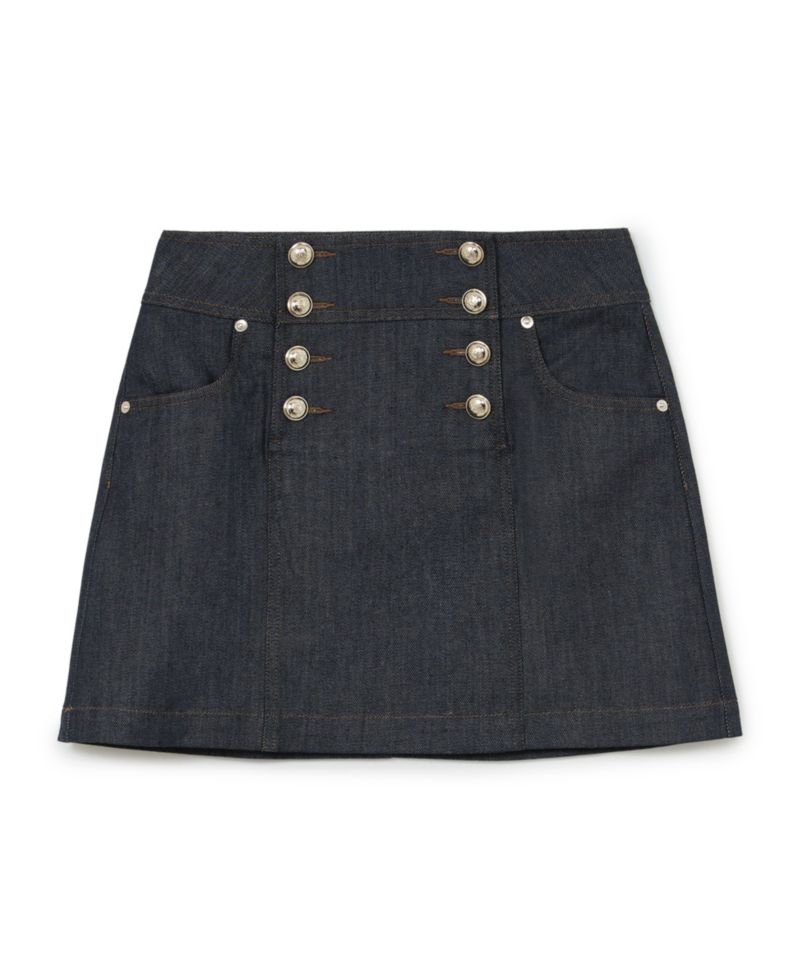 Women's Skylar Button Detail Denim Mini Skirts