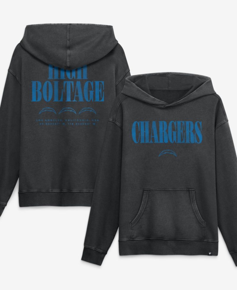 Men's Black Los Angeles Chargers Relaxed Intense Rivalry French Terry Hoodie