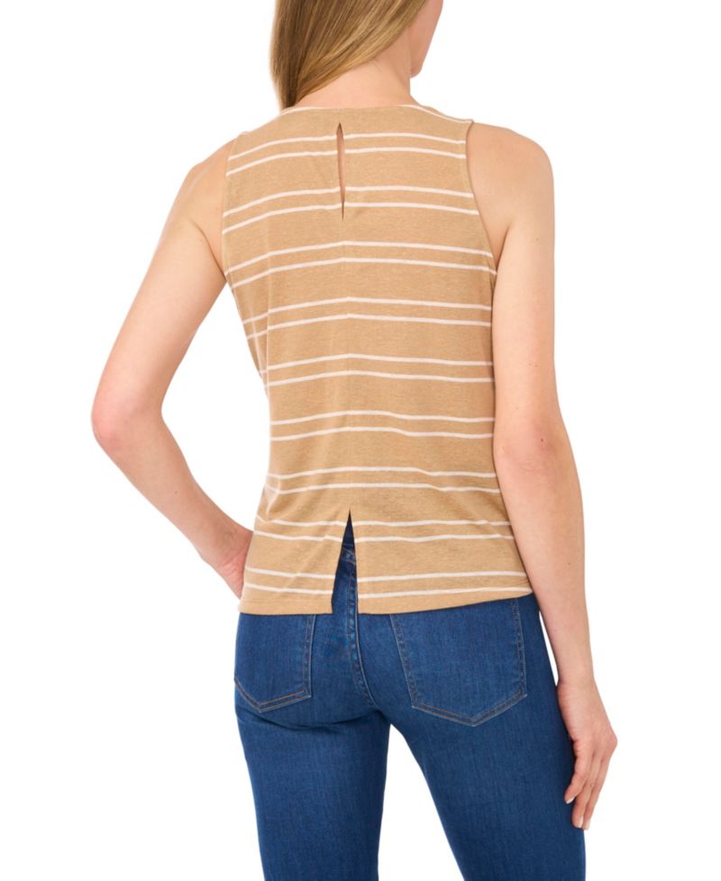 Women's Linen-Blend Stripe Tank Top
